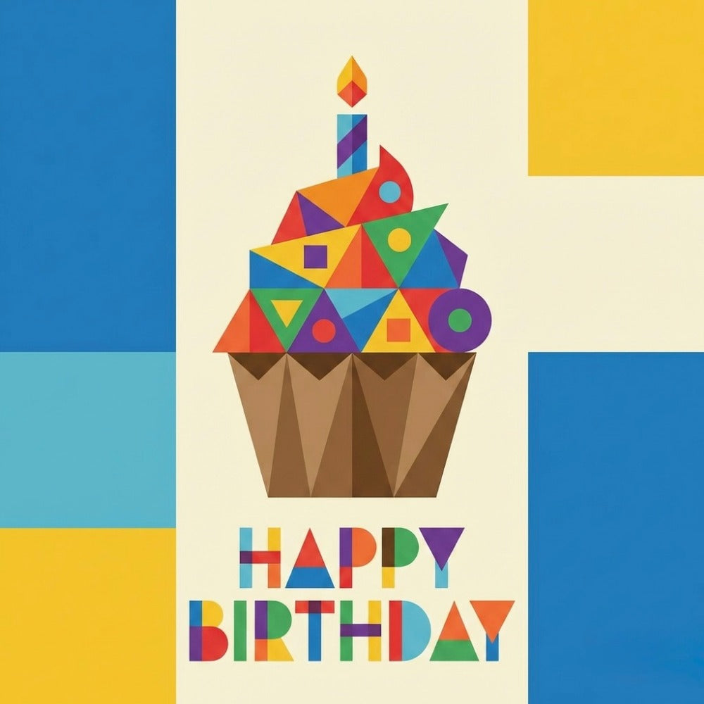 Geometric Cupcake